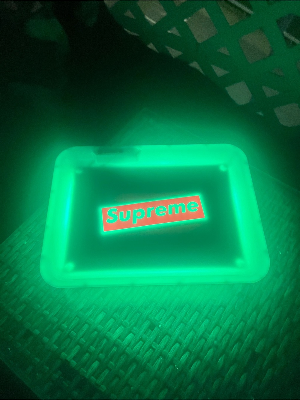 Supreme LED Rolling Tray - Glowing Multi Color with Logo
